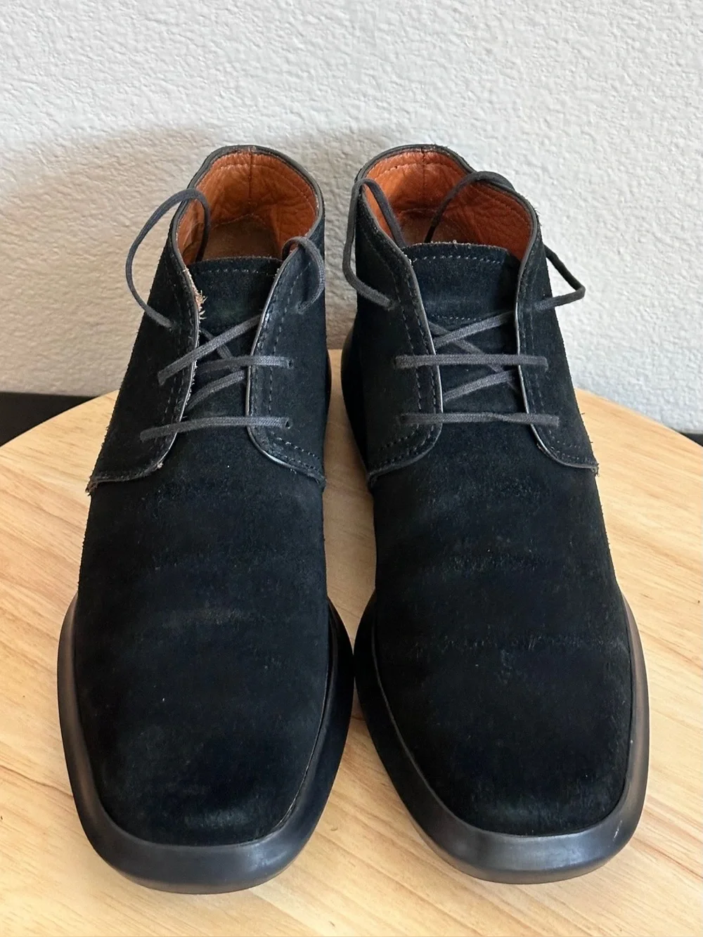 TOD’S Men's Black Leather Suede Lace Up Chukka Boots Size 7.5